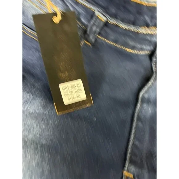 Big But Adorable Women's Denim Jeans 3XL Dark Wash Distressed Style JBBA-817 New - Picture 9 of 9